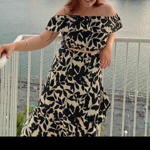 EUC - Floral Skirt Set